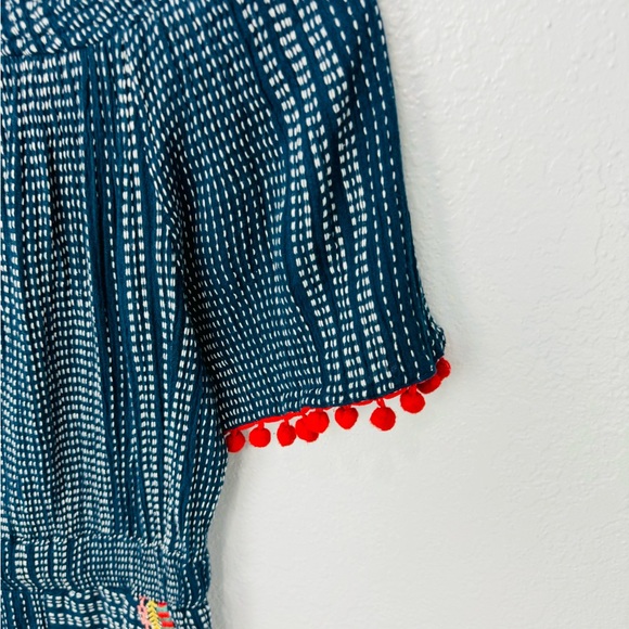 Anthropologie THML Lacey Pommed Off-The-Shoulder Romper Sz XS - Picture 4 of 9